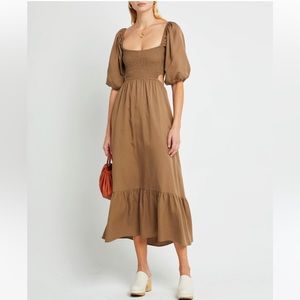 NWT O.p.t Leighton Dress in Mocha